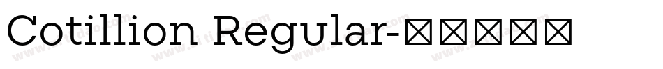 Cotillion Regular字体转换